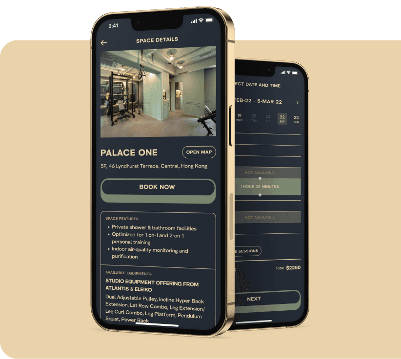 personal training gym booking app